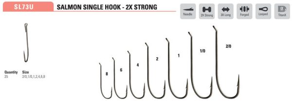 Mustad - Salmon Single Heavy Hook SL73UAP For Sale - Image 2
