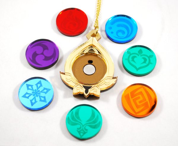Sumeru Vision as Acrylic Necklace or Pin with INTERCHANGEABLE Elements Online - Image 2