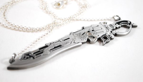 Thancred s Gunblade Enamel Metal as Necklace Keychain or Pin Hot on Sale